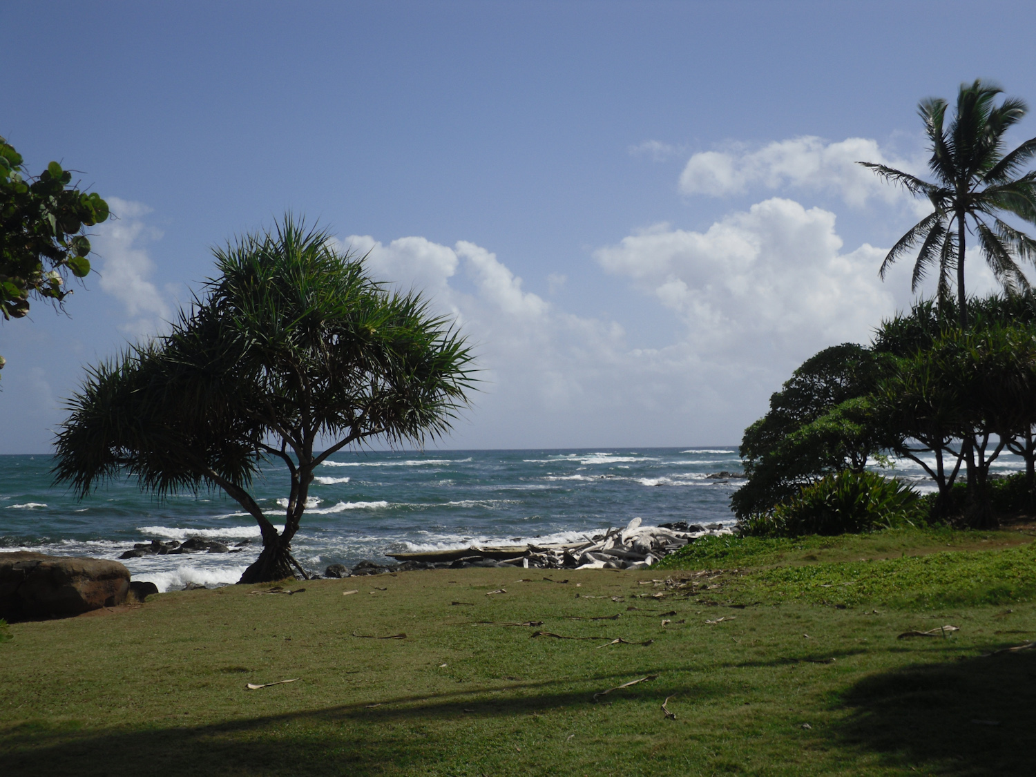 Ocean view from Lydgate State Park near Kapaa.